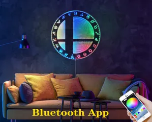Super Smash Bros Logo RGB LED Sign
