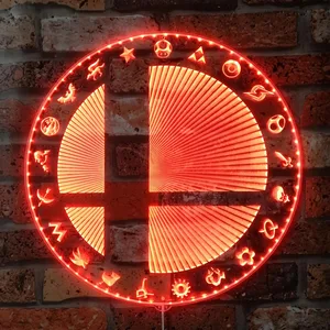 Super Smash Bros Logo RGB LED Sign