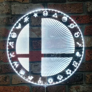 Super Smash Bros Logo RGB LED Sign