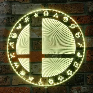 Super Smash Bros Logo RGB LED Sign