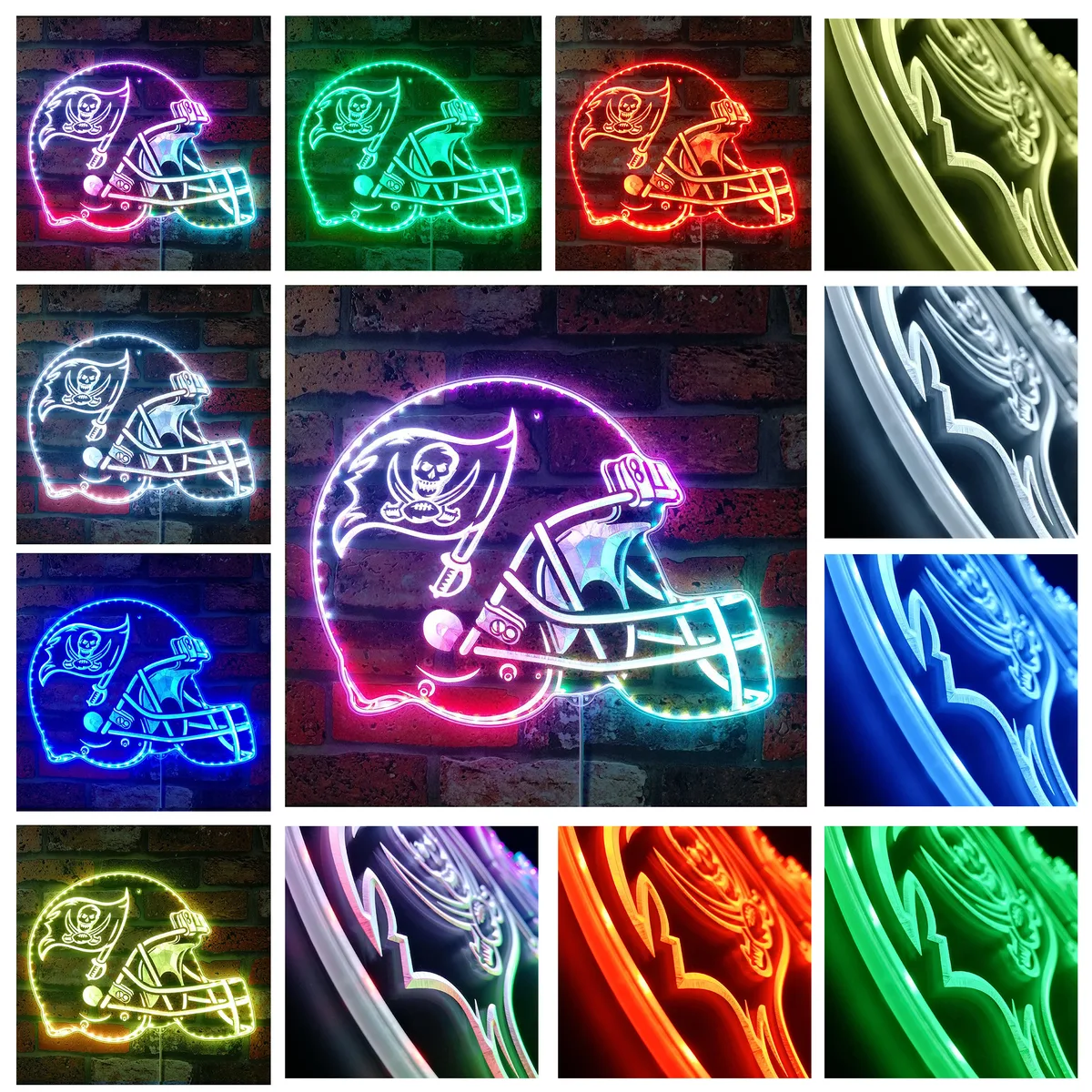 Tampa Bay Buccaneers Helmet Logo RGB LED Sign