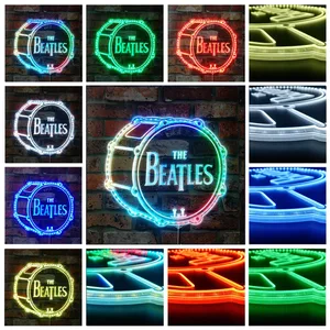 The Beatles Drum Logo RGB LED Sign