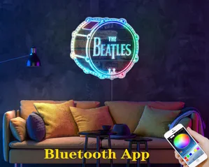 The Beatles Drum Logo RGB LED Sign