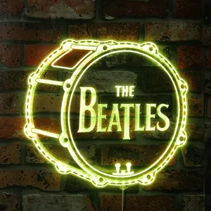 The Beatles Drum Logo RGB LED Sign