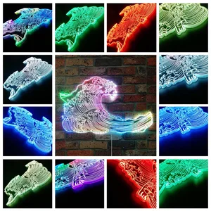 The Great Wave Off Kanagawa Japanese Art RGB LED Sign