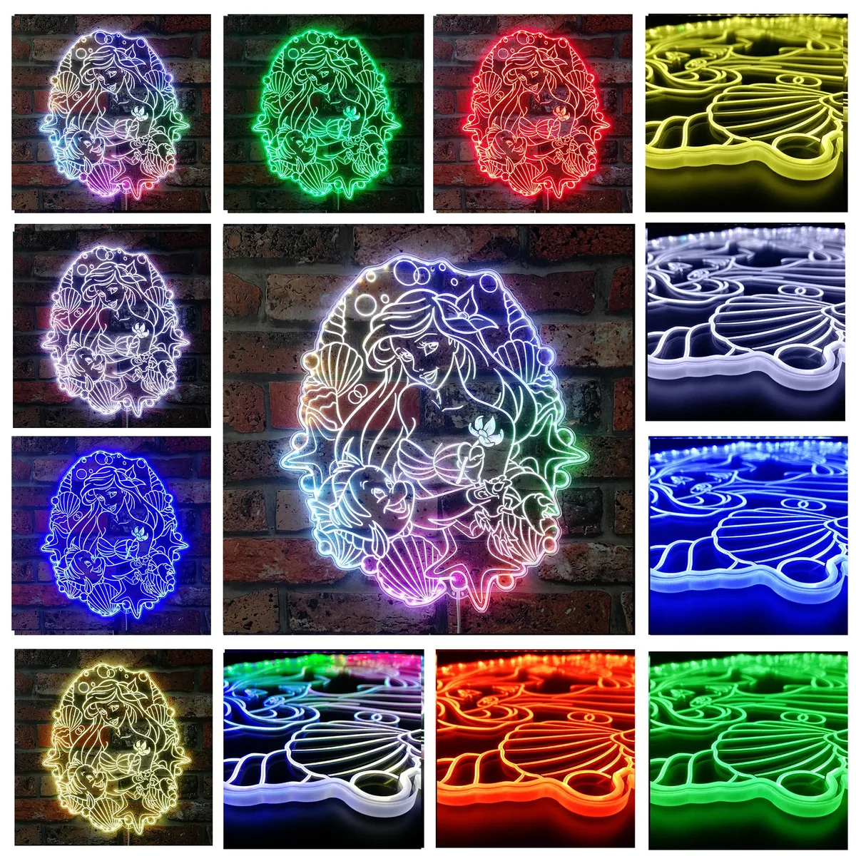 The Little Mermaid Ariel RGB LED Sign