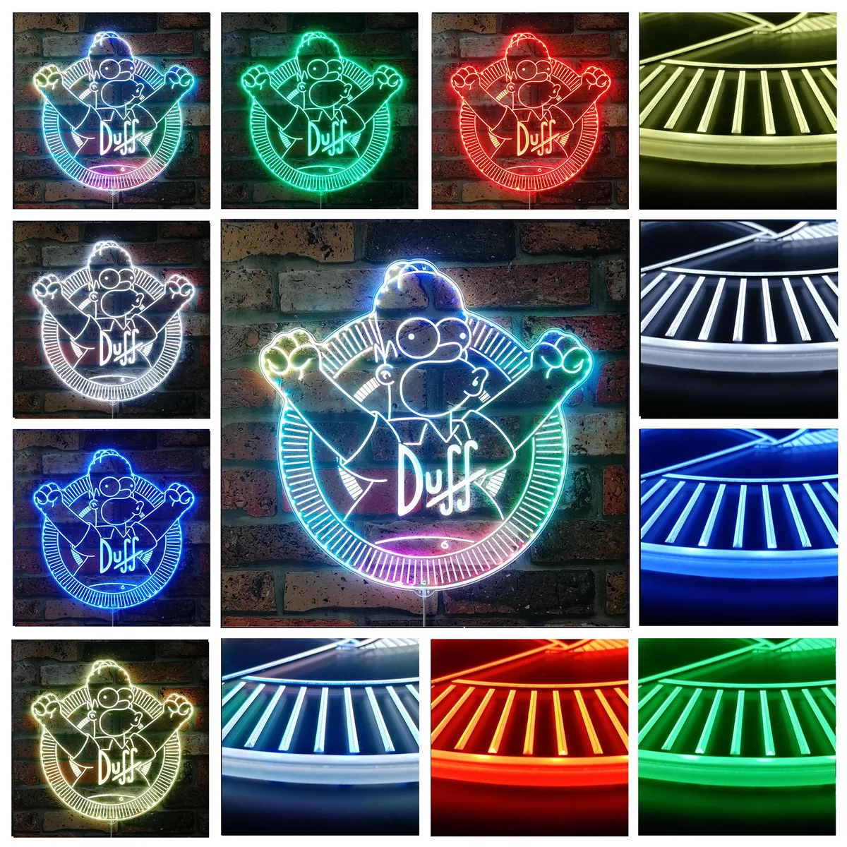 The Simpsons Homer Duff Beer RGB LED Sign