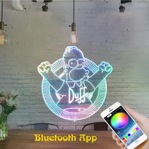 The Simpsons Homer Duff Beer RGB LED Sign