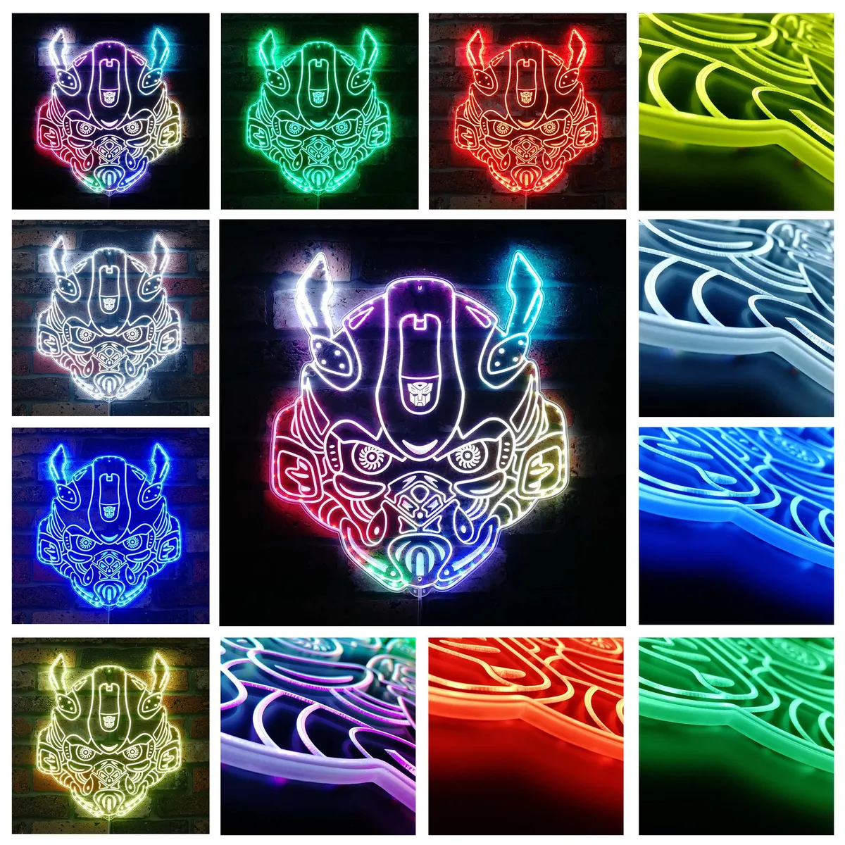 Transformers Bumblebee Head RGB LED Sign
