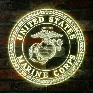 United States Marine Corps Logo RGB LED Sign