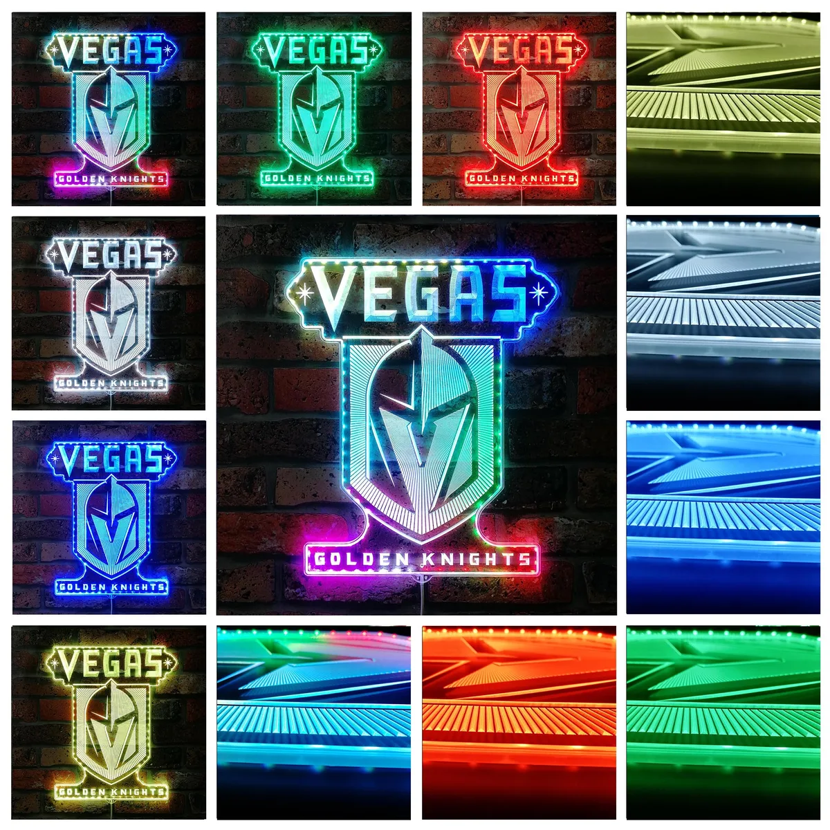 Vegas Golden Knights Logo RGB LED Sign