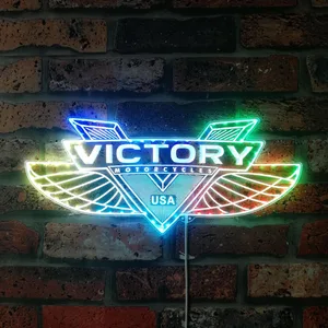 Victory Motorcycles Logo RGB LED Sign