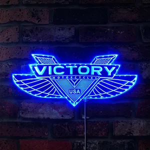 Victory Motorcycles Logo RGB LED Sign