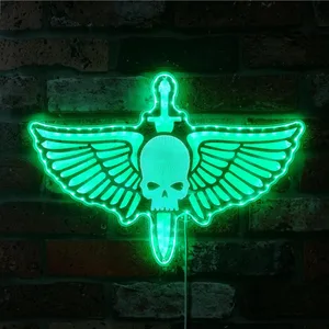 Warhammer 40k Space Marine Logo RGB LED Sign
