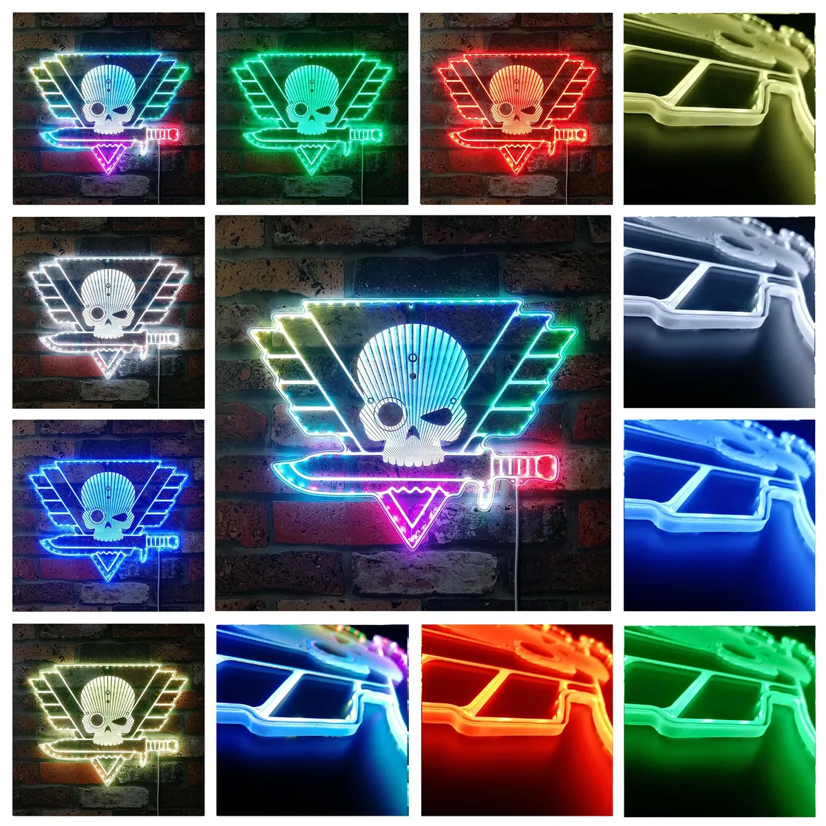 Warhammer Kill Team Logo RGB LED Sign