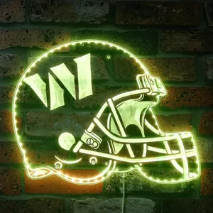 Washington Commanders Helmet Logo RGB LED Sign
