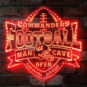 Washington Commanders Man Cave RGB LED Sign