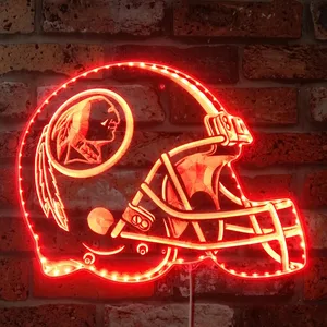 Washington Redskins Helmet Logo RGB LED Sign