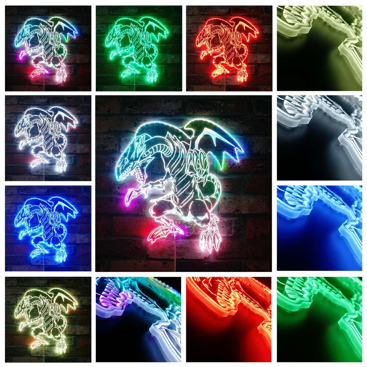 Yu-Gi-Oh Blue-Eyes White Dragon RGB LED Sign