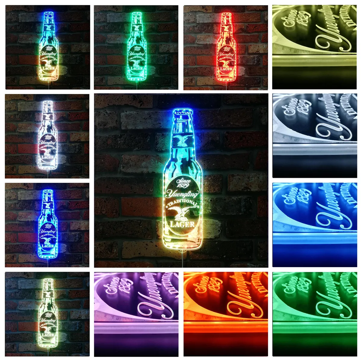 Yuengling Lager Bottle RGB LED Sign
