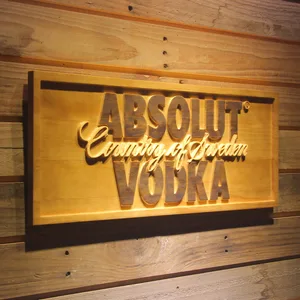 Absolut Vodka Wood Sign