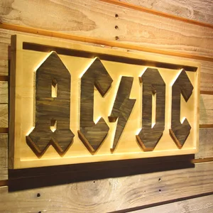 AC/DC Let There Be Rock Wood Sign