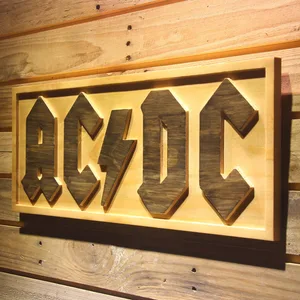 AC/DC Let There Be Rock Wood Sign