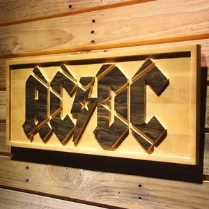 AC/DC Wood Sign