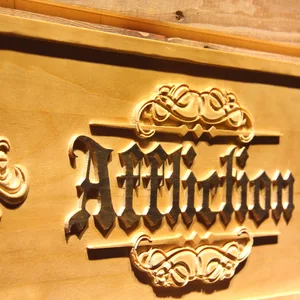 Affliction Wood Sign