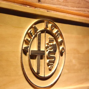 Alfa Romeo Wood Sign