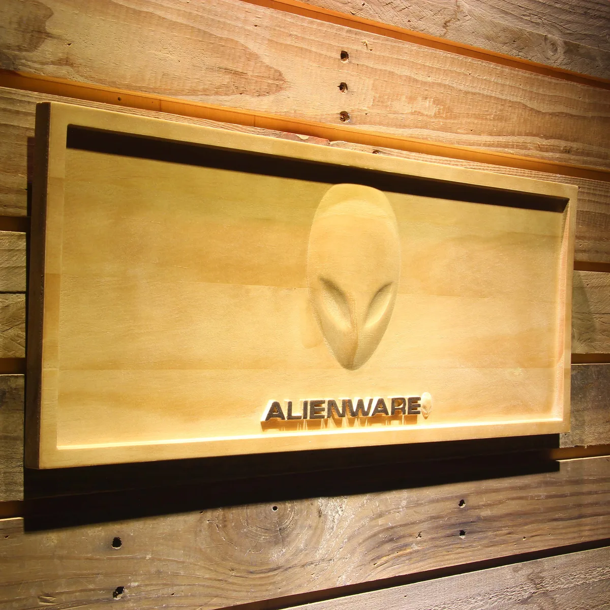 Alienware Wood Sign