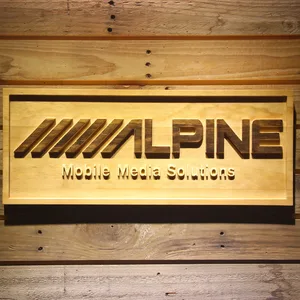 Alpine Mobile Media Solutions Wood Sign