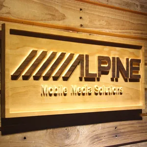 Alpine Mobile Media Solutions Wood Sign