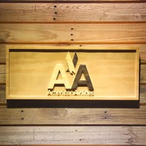 American Airlines Wood Sign