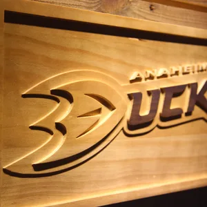 Anaheim Ducks Wood Sign