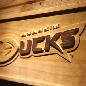 Anaheim Ducks Wood Sign