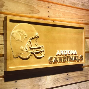 Arizona Cardinals Helmet Wood Sign