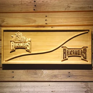 Arkansas Razorbacks Split Wood Sign