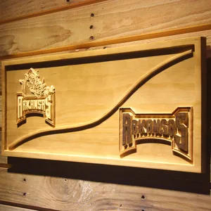 Arkansas Razorbacks Split Wood Sign