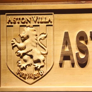 Aston Villa FC Wood Sign - Legacy Edition