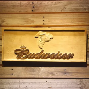 Atlanta Falcons Budweiser Wood Sign