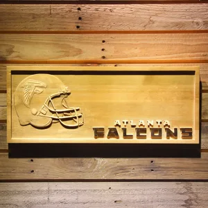 Atlanta Falcons Helmet Wood Sign