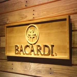 Bacardi Logo Wood Sign