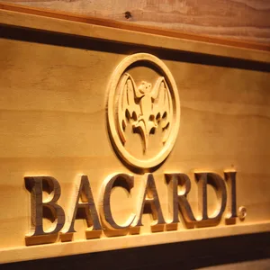 Bacardi Logo Wood Sign