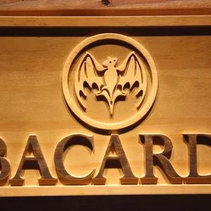 Bacardi Logo Wood Sign
