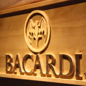 Bacardi Logo Wood Sign