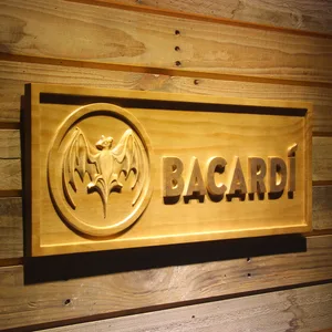Bacardi Wood Sign