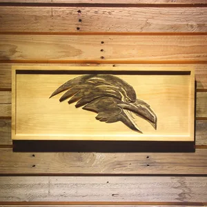 Baltimore Ravens 1996-1998 Raven Head Wood Sign - Legacy Edition