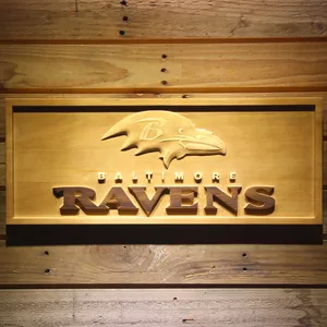 Baltimore Ravens 2 Wood Sign