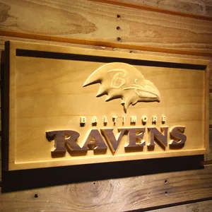 Baltimore Ravens 2 Wood Sign